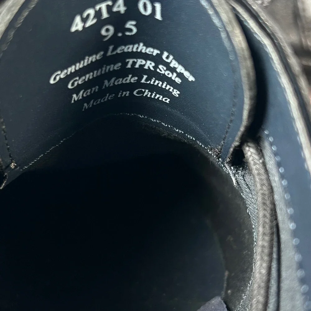 Jos A Bank Wingtip Derby Oxford Dress Shoes Mens Black Leather 9.5 42T4 01 - New